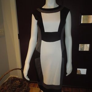 MAGGIE LONDON COLOR BLOCK DRESS SZ 4